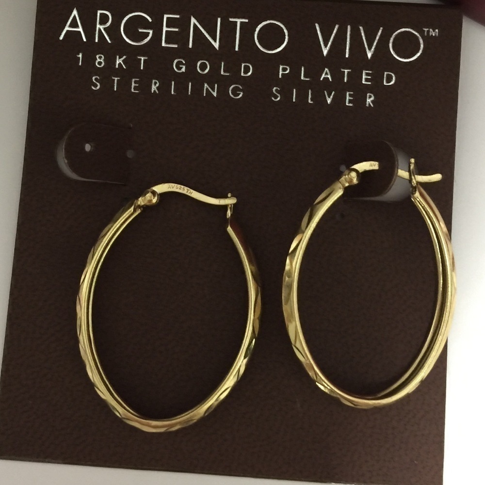 New diamond cut gold hoops ja3-2 - Picture 2 of 5
